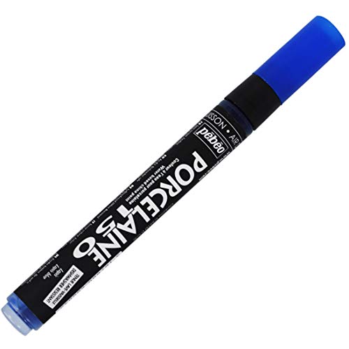 Pebeo Porcelaine 150 Assorted China Paint Bullet Tip Markers Lapis Blue DIY Arts Crafts Supplies Fun for Kids HeatResistant Finish Microwave Dishwasher Safe Formula Pebeo - Image 1