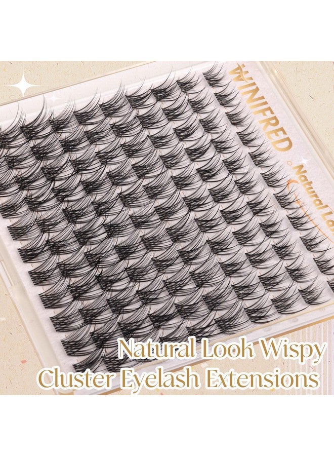 Winifred Natural Lash Clusters Clear Band Eyelash Clusters Wispy Lashes Clusters 8-14mm Cluster Eyelash Extensions C Curl Individual Lashes DIY Lash Extension Natural Look by Winifred - Image 5