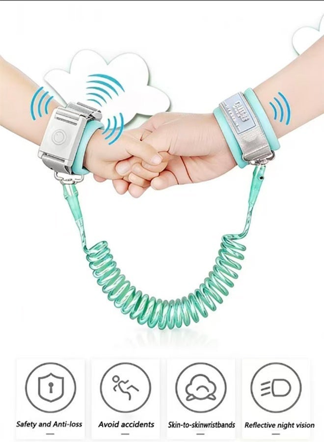 1.5m Toddler Leash，Toddler Safety Leash with Induction Lock, Reflective Child Walking Harness - Kids Leash for Supermarket Mall Airport Park Zoo Crowded Places - Image 1