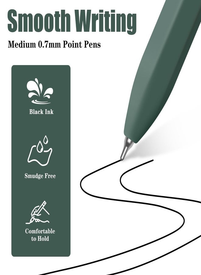 Vitoler Pens,8 Packs Ballpoint Pens Black Ink,0.7mm Smooth Writing Medium Point Pens for Women/Nurse Office School Teacher Supplies - Image 5