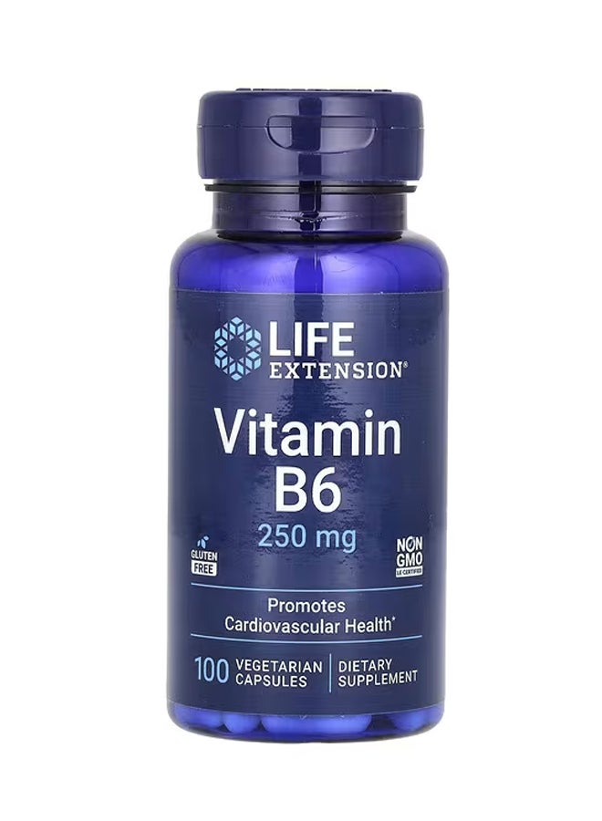 فيتامين ب6 250 ملغ 100 كبسولة نباتية