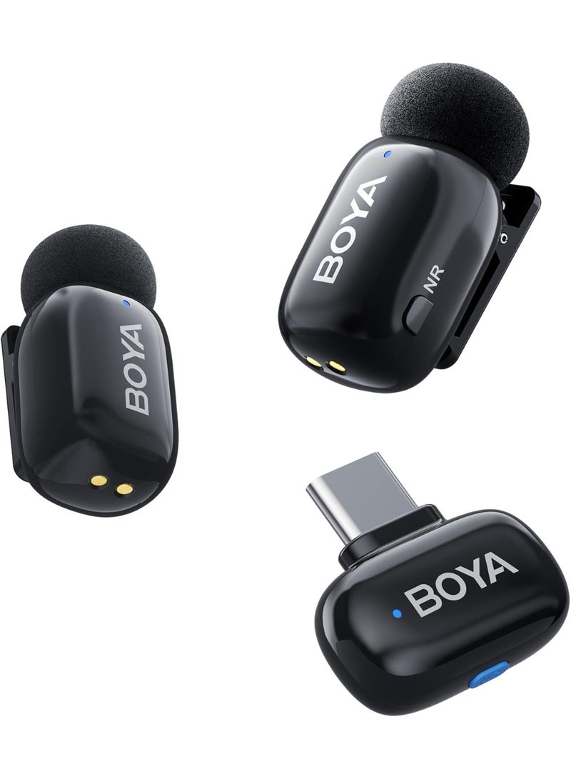 BOYA mini 2 2-Person Wireless Microphone System with One Receiver with USB-C Connector (Black, without Charging Case) - Image 2