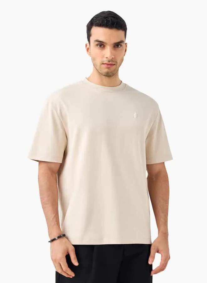 Emperor Emperor Logo Print Round Neck T-shirt with Short Sleeves