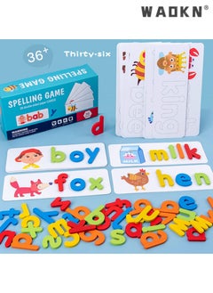 WAOKN Children's Enlightenment English Word Spelling Game, Word Spelling Toys , Puzzle Classic Parent-Child Game, Kids Spelling Letter Words Family Games  - Image 5