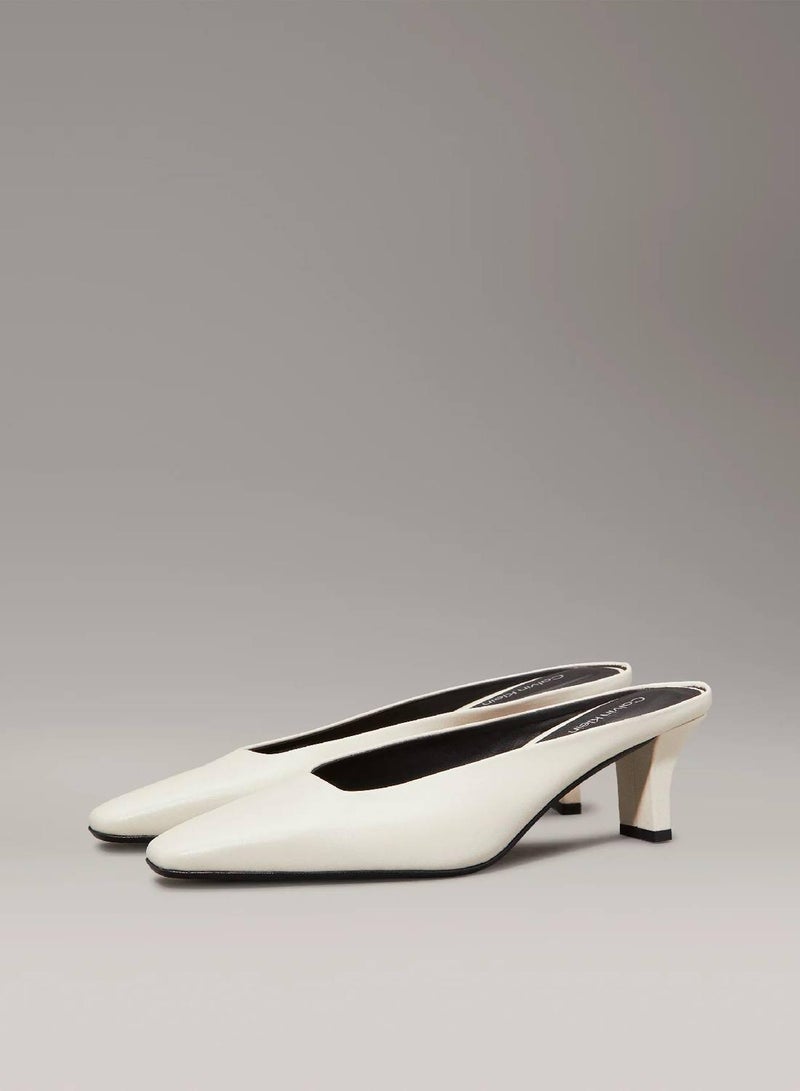 CALVIN KLEIN Leather Mule Pumps - Image 2