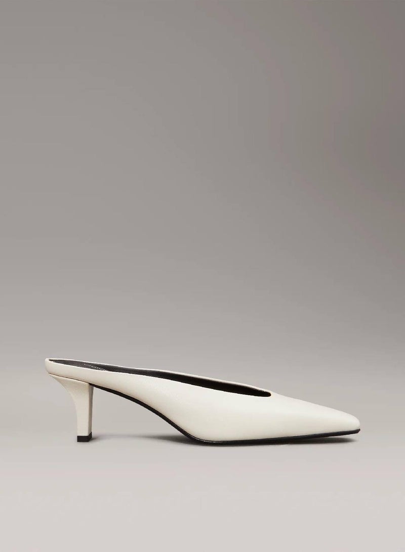 CALVIN KLEIN Leather Mule Pumps - Image 1