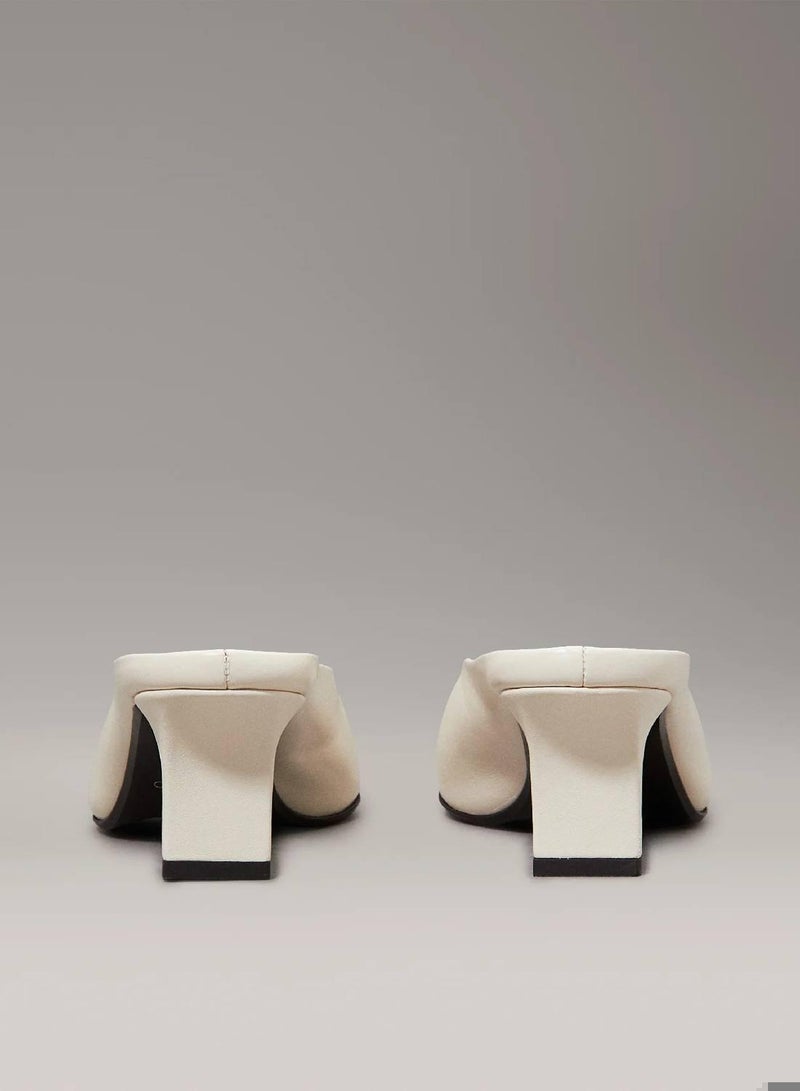 CALVIN KLEIN Leather Mule Pumps - Image 4