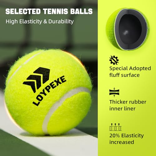 Tezewa Premium Tennis Trainer Set, Portable Tennis Trainer Set with 3 Highly Elastic String Balls, Solo Tennis Trainer Practice Equipment, Elastic Tennis Practice Equipment for Adults Kids - Image 3