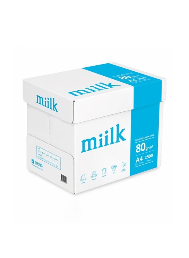 Milk A4 Copy Paper – 80 GSM – 2500 Sheets (1 Carton)