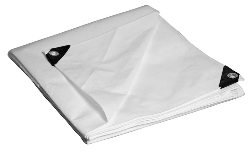 Dry Top 31620 MultiPurpose Heavy Duty Poly Tarp 16x20 Feet White