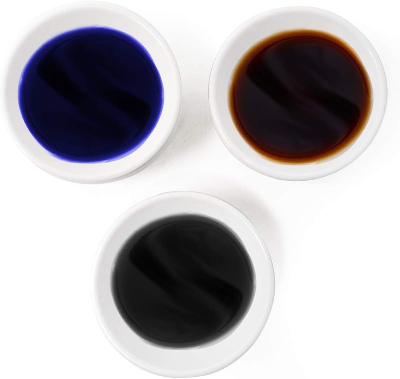 HONBAY 10PCS Plastic White Round Watercolor Paint Palette Paint Container Dish Small Dipping Bowls for Painting and Cooking - Image 4