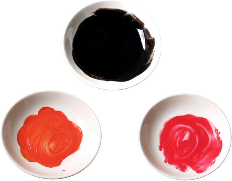 HONBAY 10PCS Plastic White Round Watercolor Paint Palette Paint Container Dish Small Dipping Bowls for Painting and Cooking - Image 3