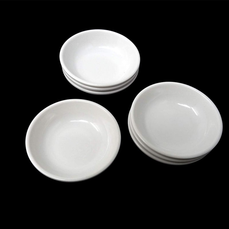 HONBAY 10PCS Plastic White Round Watercolor Paint Palette Paint Container Dish Small Dipping Bowls for Painting and Cooking - Image 5