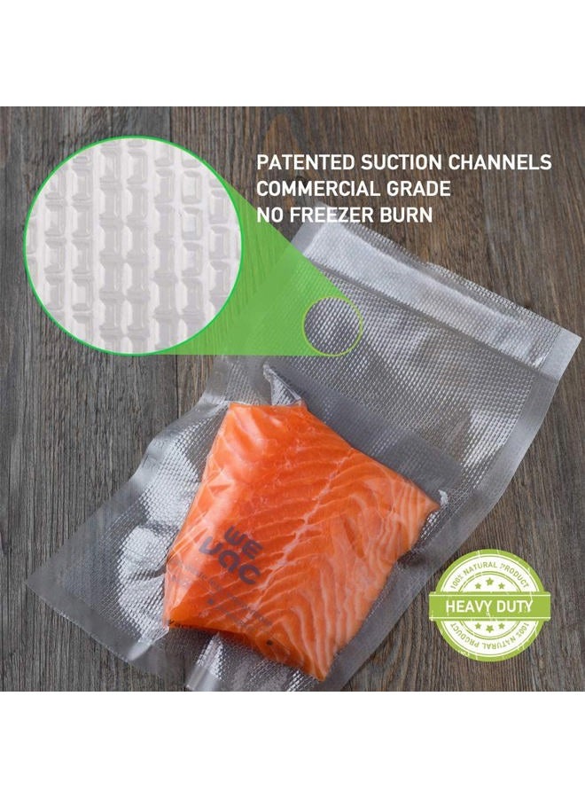 Wevac 8” x 12” 200 Count Food Vacuum Sealer Bags Keeper, PreCut Quart, Ideal for Food Saver, BPA Free, Commercial Grade, Great for storage, meal prep and Sous Vide - Image 2