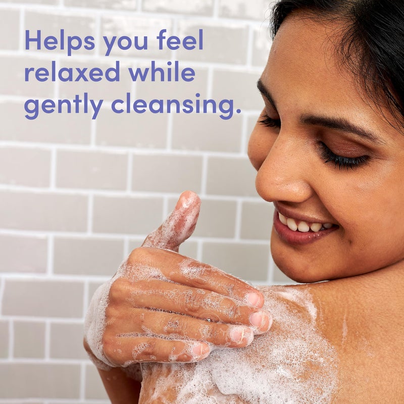 Aveeno Stress Relief Body Wash with Nourishing Oat & Lavender Scent for Sensitive Skin, Gently Cleanses & Helps You Feel Calm & Relaxed in the Shower, Soap-Free, 18 fl. oz - Image 2