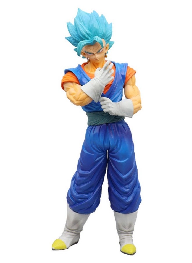HALAMODO Dragon Ball Super Saiyan Vegito Blue-haired Goku Figure Model Doll Ornament  - Image 1