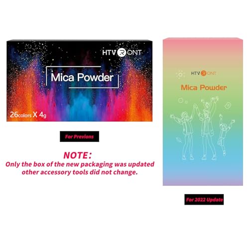 HTVRONT Mica Powder for Epoxy Resin 104 g - 26 Colors Shimmery Pigment Powder - Easy to Mix & Natural for Soap Making, Lip Gloss, Bath Bombs - Image 5