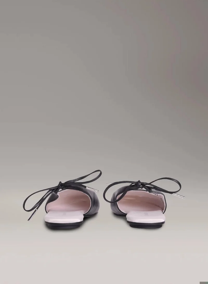 Calvin Klein Ck Black Leather Slingback Ballerinas for Women | Best Price UAE