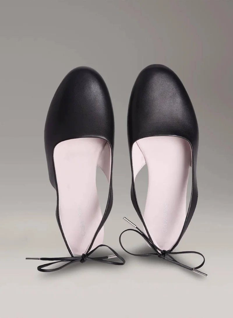 Calvin Klein Ck Black Leather Slingback Ballerinas for Women | Best Price UAE