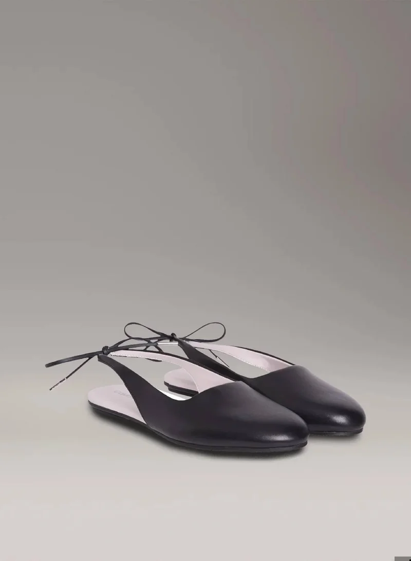 Calvin Klein Ck Black Leather Slingback Ballerinas for Women | Best Price UAE