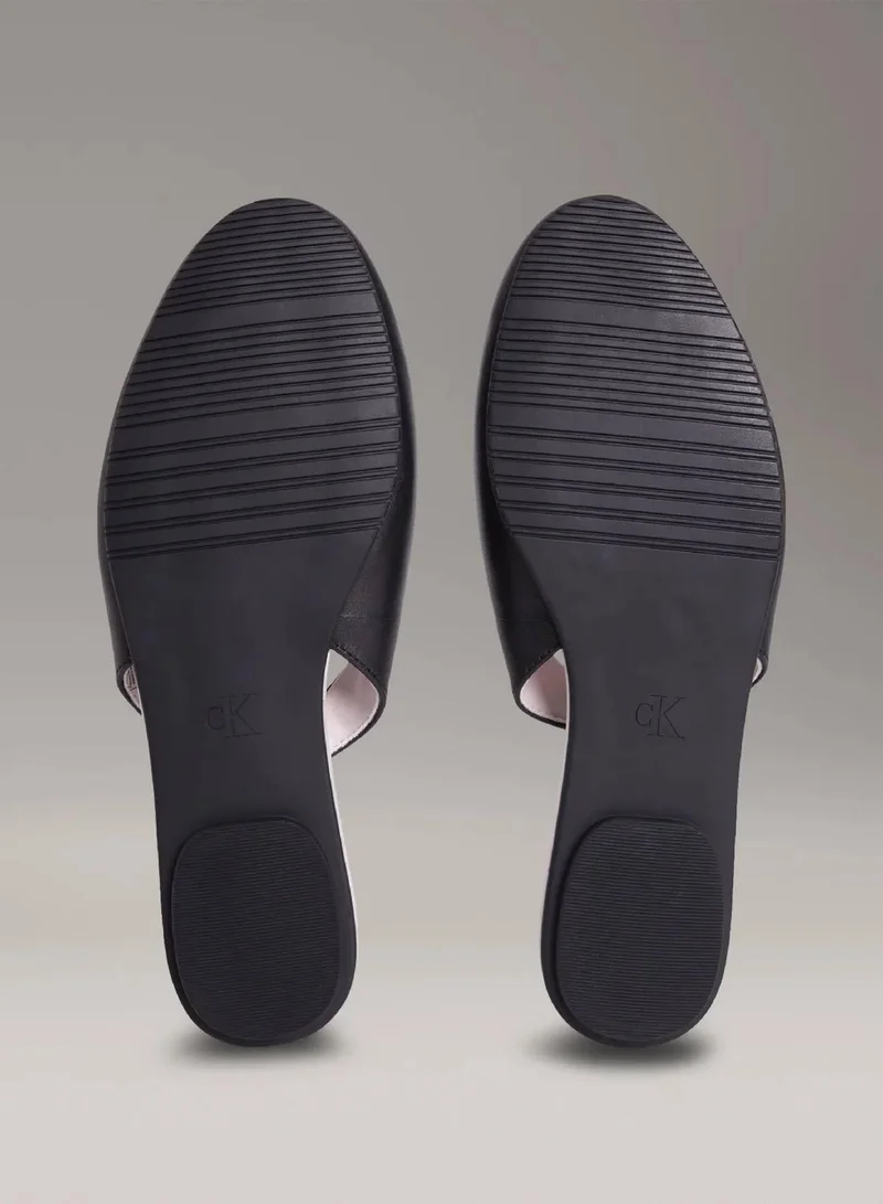 Calvin Klein Ck Black Leather Slingback Ballerinas for Women | Best Price UAE
