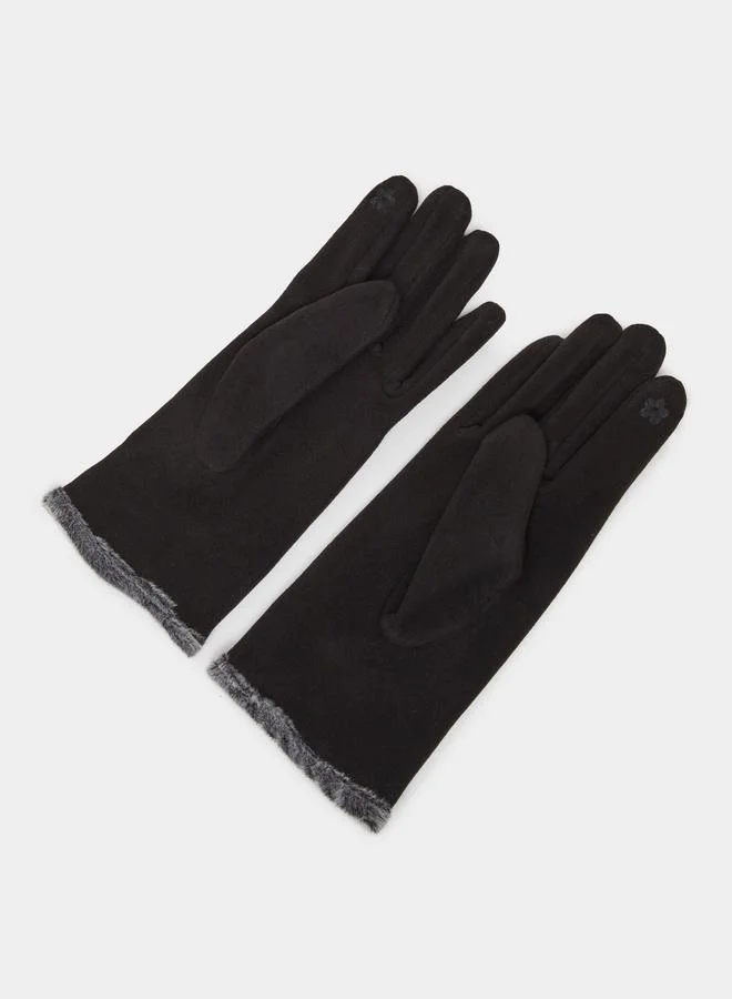 ستايلي قفازات يد مزين بربطة ريبون