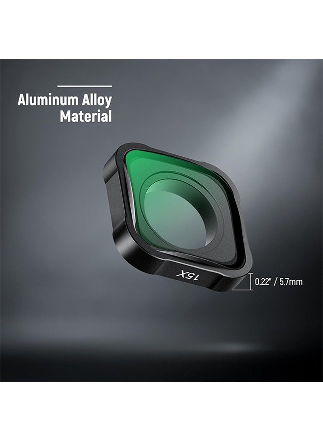 NEEWER 15X Magnification Lens 7-10cm Focal Distance for Macro Photography Close Up, Compatible with GoPro Hero 13 12 11 10 9 Action Camera, Not Waterproof, LS-31 - Image 3