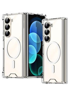 Magnetic Samsung Galaxy Z Fold 6 Magnetic Clear Case Cover, Compatible with Magsafe Card Wallet and Wireless Charger, Transparent Shockproof and Drop-Proof Anti-Yellowing Case (Samsung Galaxy Z Fold 6)  - Image 1
