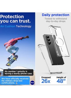 Magnetic Samsung Galaxy Z Fold 6 Magnetic Clear Case Cover, Compatible with Magsafe Card Wallet and Wireless Charger, Transparent Shockproof and Drop-Proof Anti-Yellowing Case (Samsung Galaxy Z Fold 6)  - Image 2