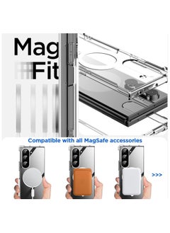 Magnetic Samsung Galaxy Z Fold 6 Magnetic Clear Case Cover, Compatible with Magsafe Card Wallet and Wireless Charger, Transparent Shockproof and Drop-Proof Anti-Yellowing Case (Samsung Galaxy Z Fold 6)  - Image 3