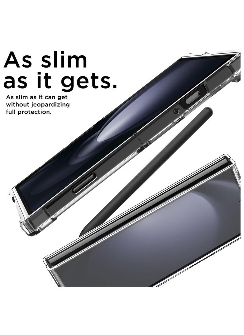 Samsung Galaxy Z Fold 6 Magnetic Clear Case Cover, Compatible with Magsafe Card Wallet and Wireless Charger, Transparent Shockproof and Drop-Proof Anti-Yellowing Case (Samsung Galaxy Z Fold 6)