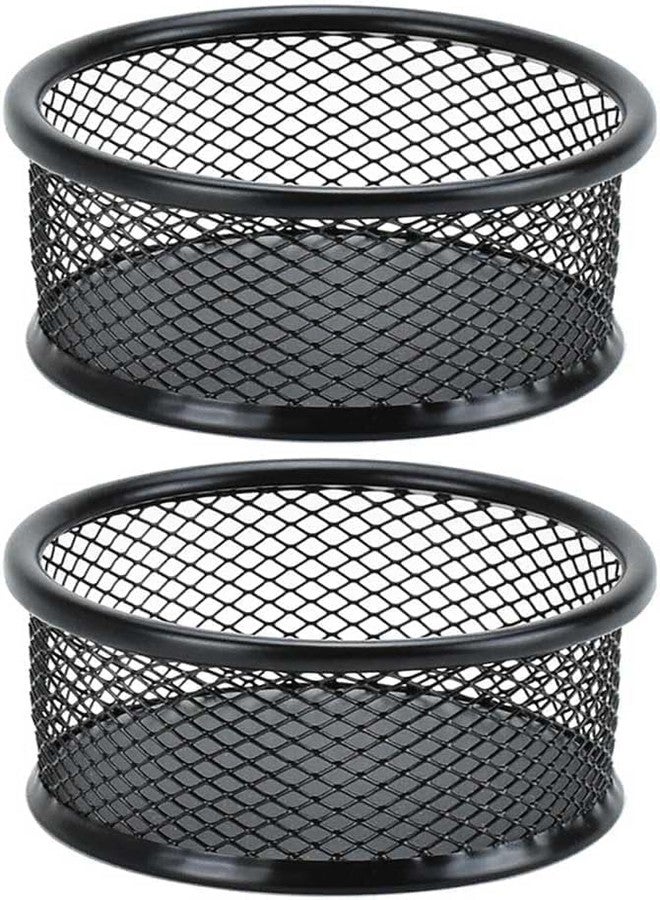 Zhuluck 1Pc Black Metal Paper Clip Holder Mesh Paperclip Bowl Binder Clip Dispenser Desk Bobby Pin Container Organizer for Home Office Classroom School Desk Supplies Holders Dispensers - Image 5