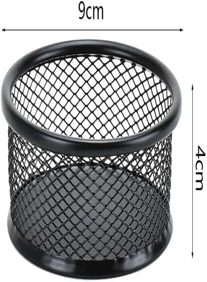 Zhuluck 1Pc Black Metal Paper Clip Holder Mesh Paperclip Bowl Binder Clip Dispenser Desk Bobby Pin Container Organizer for Home Office Classroom School Desk Supplies Holders Dispensers - Image 2