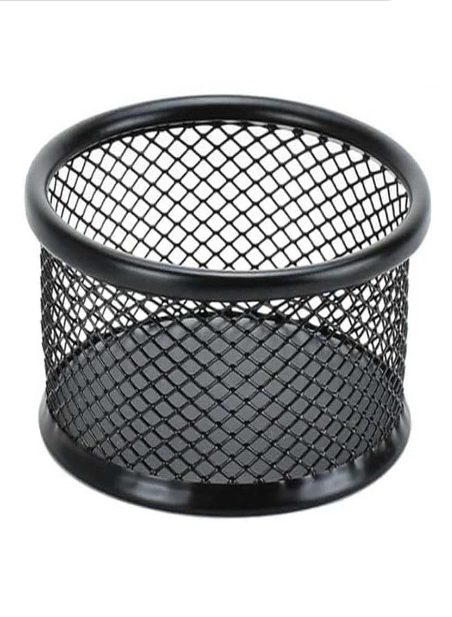 Zhuluck 1Pc Black Metal Paper Clip Holder Mesh Paperclip Bowl Binder Clip Dispenser Desk Bobby Pin Container Organizer for Home Office Classroom School Desk Supplies Holders Dispensers - Image 1