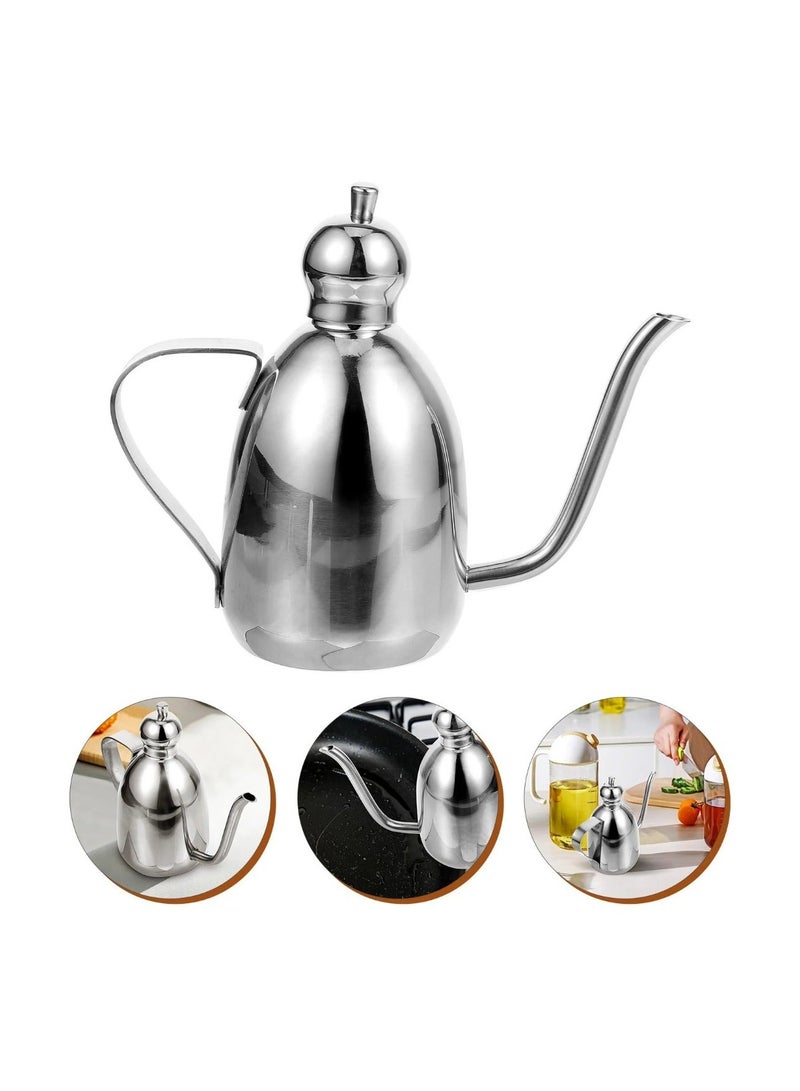 مانجي 350ml/500ml/1000ml Stainless Steel Oil Bottle Sprayer Dispensers Leak-Proof Oiler Spice Jars Cruet Olive Spray Lecythus Kitchen Supplies - Image 2