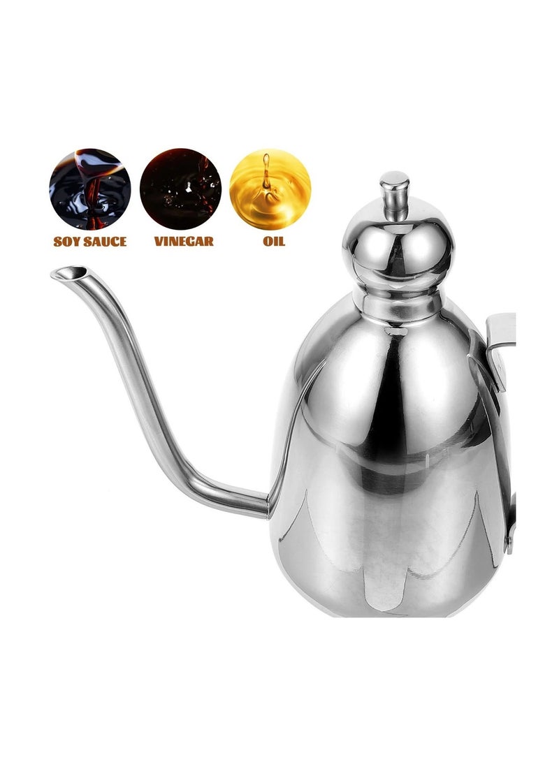 مانجي 350ml/500ml/1000ml Stainless Steel Oil Bottle Sprayer Dispensers Leak-Proof Oiler Spice Jars Cruet Olive Spray Lecythus Kitchen Supplies - Image 3