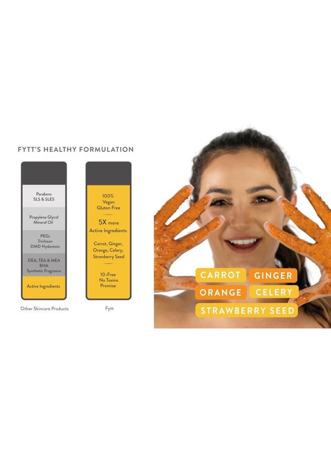 fytt Boost Energy Brightening Exfoliating Mask and Body Scrub | 100% Plant-Based, Vegan & Gluten-Free | Dark Spot Remover | Acne Scars | Skin care routine - Image 3