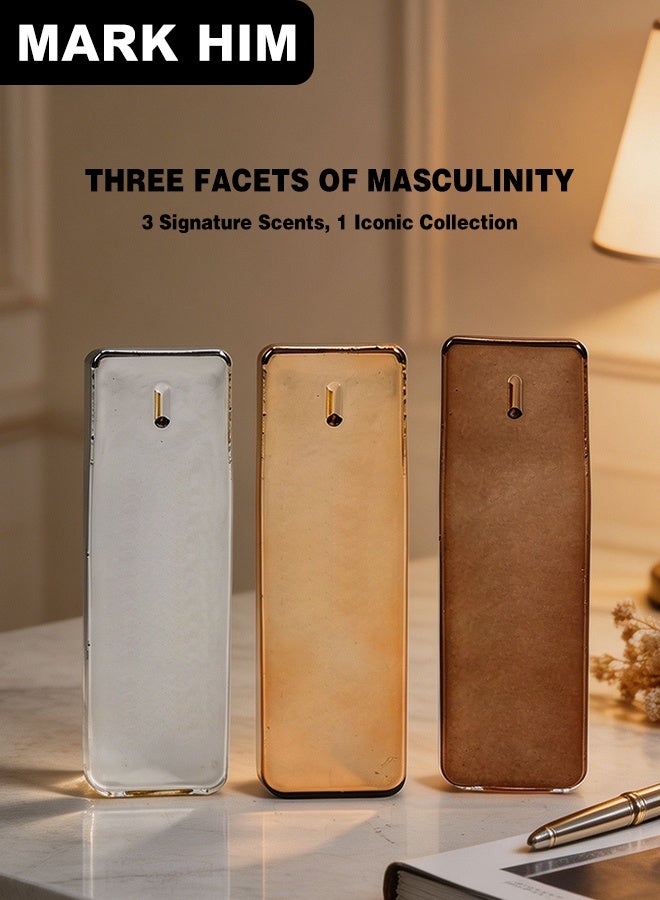 MARK HIM 3PCS Men’s Perfume Gift Set, 3x30ml Long-Lasting Eau de Parfum Trio, Luxury Men’s Fragrance Kit with Premium Gift Box, Versatile Scent Collection for Daily & Special Occasions - Image 2