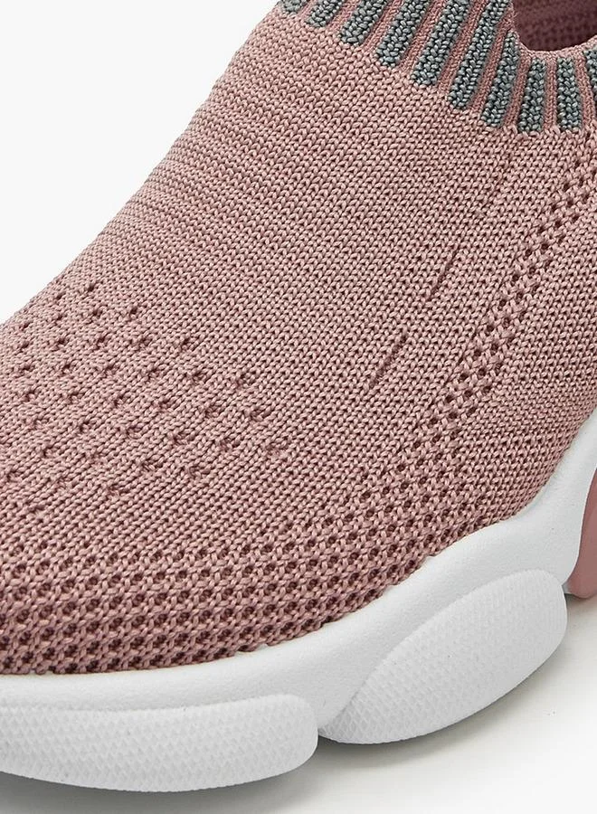Oaklan by Shoexpress PINK Textured Slip-On Sports Shoes for Women | Best Price UAE