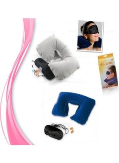 Buffer Triple Travel Set Inflatable Pillow Eye Patch Ear Plug  - Image 5