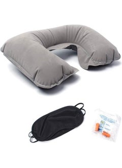 Buffer Triple Travel Set Inflatable Pillow Eye Patch Ear Plug  - Image 1
