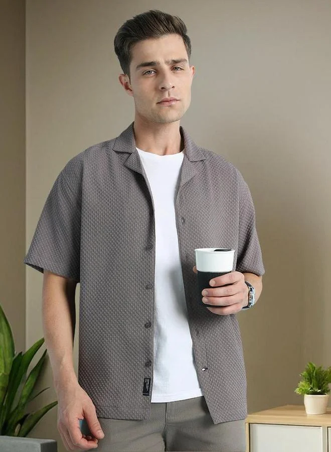 دينيس لينغو قميص بياقة كوبان بقصة مريحة