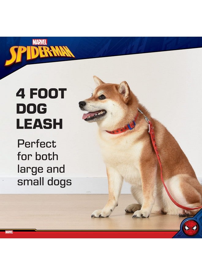 مارفل مقود كلب مارفل كوميكس بشعار سبايدرمان اللطيف بطول 4 أقدام (48 بوصة) يُربط بسهولة بأي طوق أو حزام كلب | أحمر - Image 2