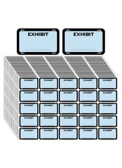 Tinlade 500 Pcs Legal Exhibit Labels 1.65 X 1 Inches Exhibit Labels Stickers Exhibit Stickers Blank File Folder Labels Tabs For Offices Courts Legal Documents Report Dividers (Blue)  - Image 1