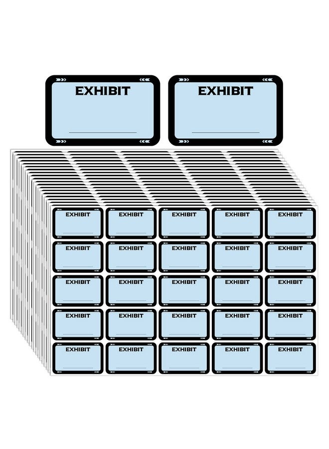 Tinlade 500 Pcs Legal Exhibit Labels 1.65 X 1 Inches Exhibit Labels Stickers Exhibit Stickers Blank File Folder Labels Tabs For Offices Courts Legal Documents Report Dividers (Blue)  - Image 1