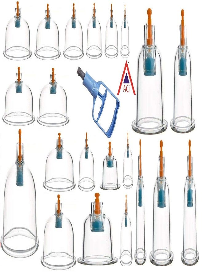 اسي مجموعة حجامة ACi مع مضخة زرقاء وأكواب متعددة الأحجام (6) - Image 1
