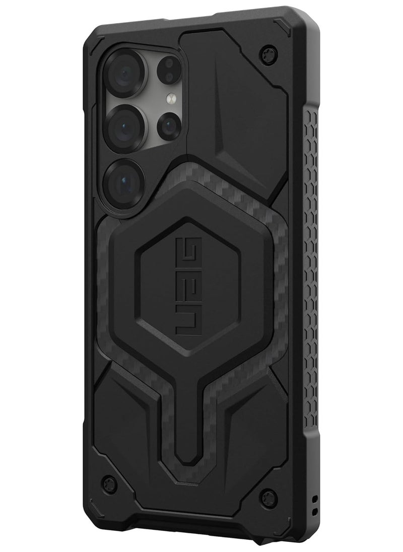 Urban Armor Gear - UAG Monarch for Samsung Galaxy S25 ULTRA Case Cover [25 Feet Drop tested]  - Carbon Fiber - Image 1