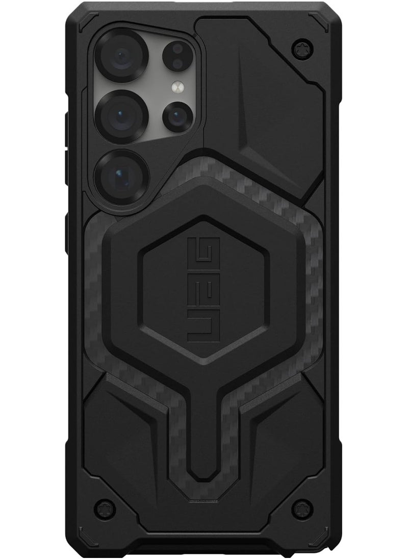 Urban Armor Gear - UAG Monarch for Samsung Galaxy S25 ULTRA Case Cover [25 Feet Drop tested]  - Carbon Fiber - Image 1