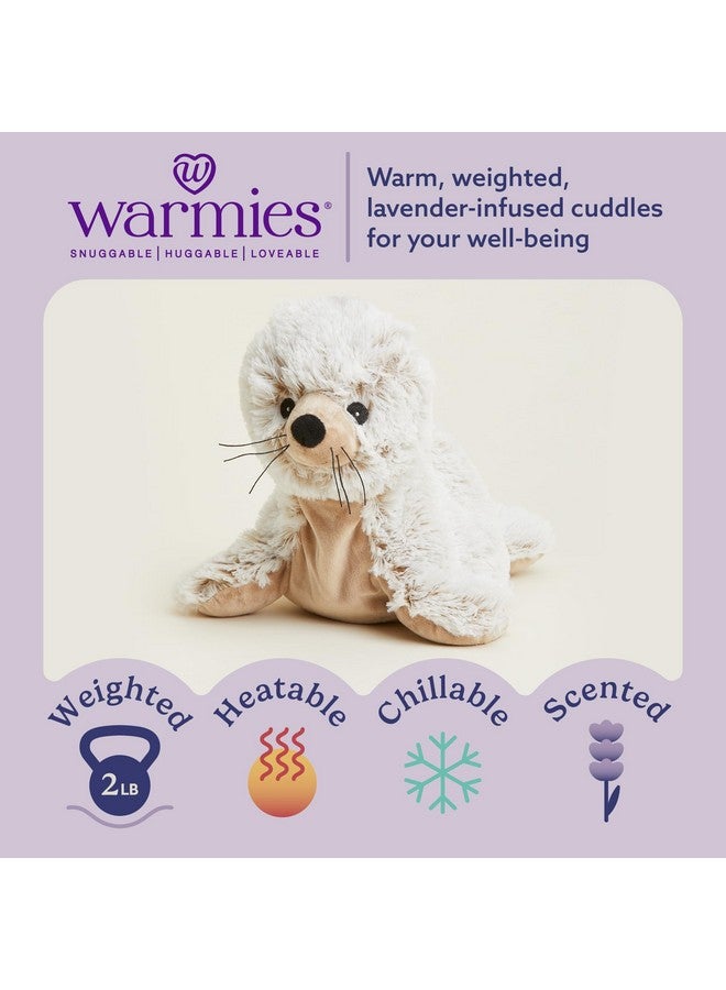 Warmies Microwavable & Weighted Stuffed Animals, Seal - Heated Stuffed Animal Plushie for Warmth & Comfort - Cute Soft Plush Toys for Adults & Children (Boys, Girls, Babies & Toddlers) - Image 2