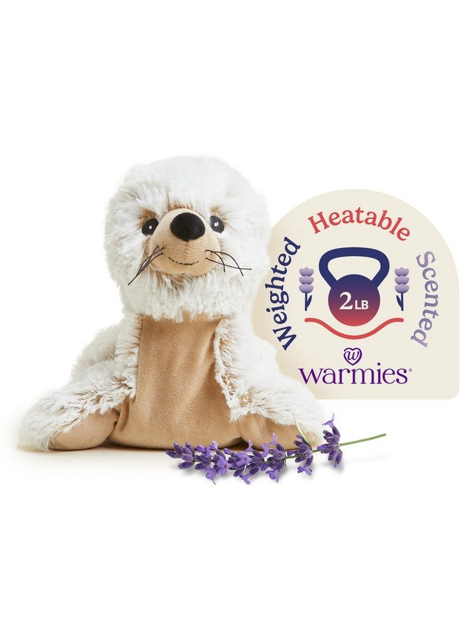 Warmies Microwavable & Weighted Stuffed Animals, Seal - Heated Stuffed Animal Plushie for Warmth & Comfort - Cute Soft Plush Toys for Adults & Children (Boys, Girls, Babies & Toddlers) - Image 1